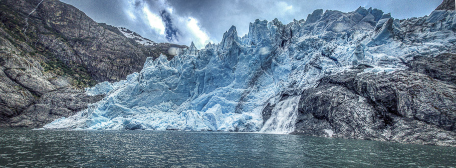 Nena Glacier with subglacial streams - Patagonia